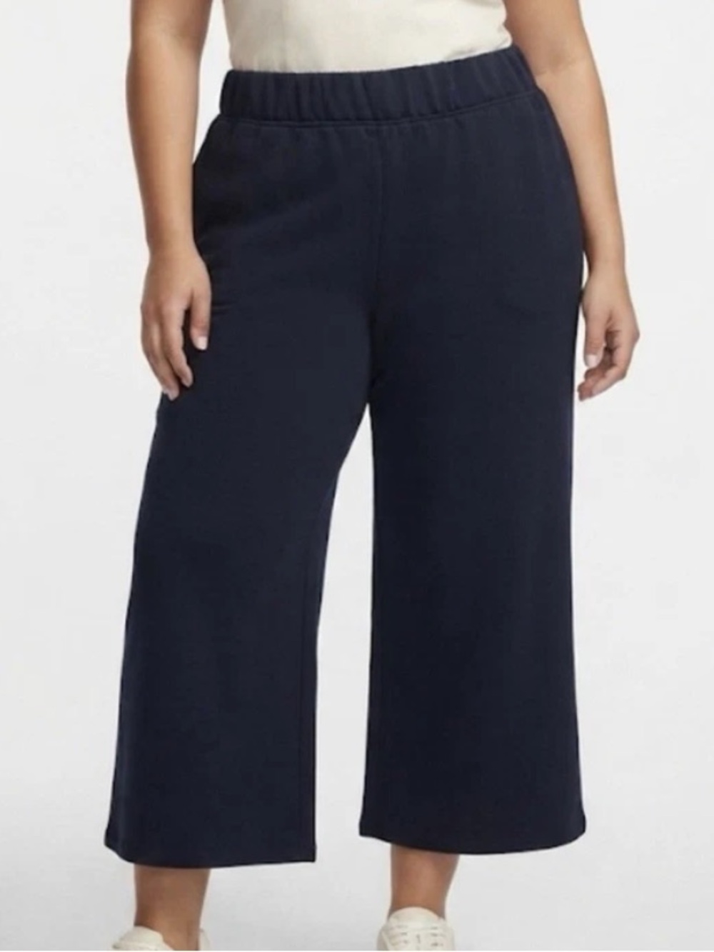 Bailey 44 Air Essential Wide-Leg Navy Cozy Knit Pants